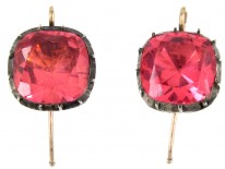 Georgian Pink Paste Earrings