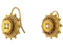 Victorian 15ct Gold & Pearl Earrings