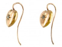 Gold & Diamond Heart Shape Earrings