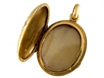 'Forget Me Not' 15ct Gold & Enamel Locket