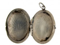 Edwardian Silver & Enamel Flowers Locket
