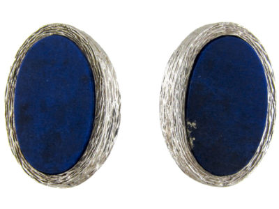 18ct White Gold & Lapis Cufflinks by Kutchinksy
