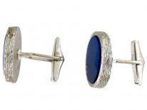 18ct White Gold & Lapis Cufflinks by Kutchinksy