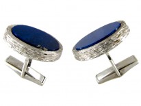 18ct White Gold & Lapis Cufflinks by Kutchinksy