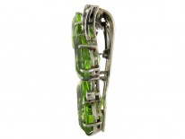 Art Deco Peridot & Diamond Clip