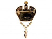 Russian Diamond Romanov Crown Brooch