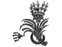 Diamond Georgian Aigrette Brooch