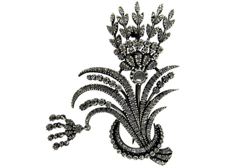 Diamond Georgian Aigrette Brooch