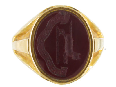 Victorian 18ct Gold & Carnelian Intaglio Signet Ring
