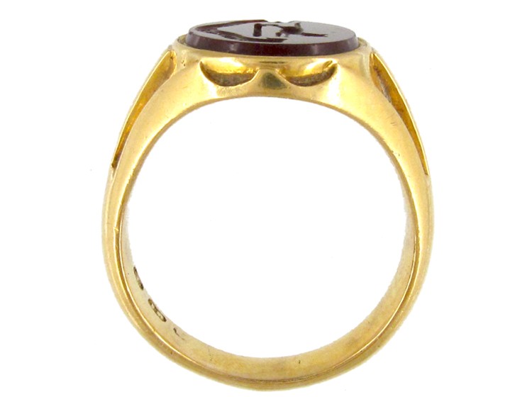 Victorian 18ct Gold & Carnelian Intaglio Signet Ring