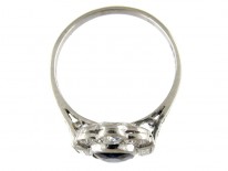 Sapphire & Diamond Art Deco Ring