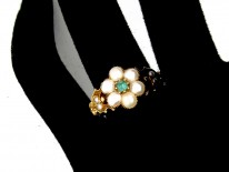 Regency Natural Pearl & Emerald Ring