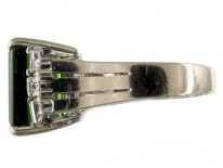 Green Tourmaline & Diamond Retro Ring