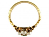 Regency Natural Pearl & Emerald Ring