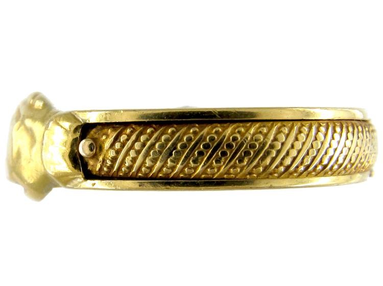 Georgian 18ct Gold Clasped Fede Hands Opening Ring