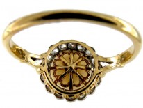 Natural Pearl & Diamond Edwardian Cluster Ring