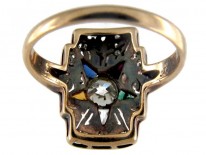 Gold Masonic Gemstone Ring