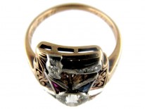 Gold Masonic Gemstone Ring