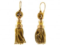 French 19th Century 18ct Gold Tassle Earrings