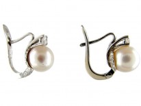 Pearl & Diamond Earrings