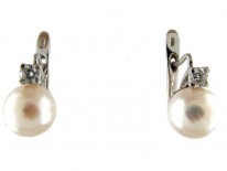 Pearl & Diamond Earrings