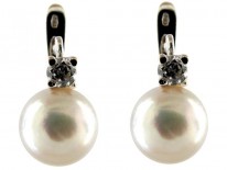 Pearl & Diamond Earrings