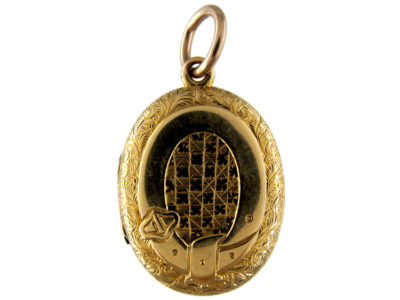 Gold Buckle Motif Victorian Locket