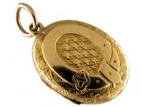 Gold Buckle Motif Victorian Locket