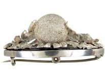 Large Silver & Royal Blue Enamel Scottish Brooch