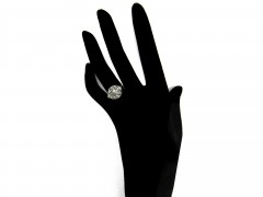 Georgian Rose Diamond Oval Cluster Ring