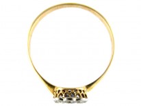 Sapphire & Diamond Small Cluster Edwardian Ring
