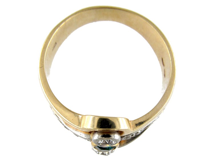 Art Nouveau Emerald & Diamond Ring