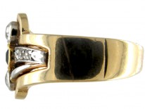 Art Nouveau Emerald & Diamond Ring