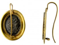 French Gold & Silver Cherub Earrings