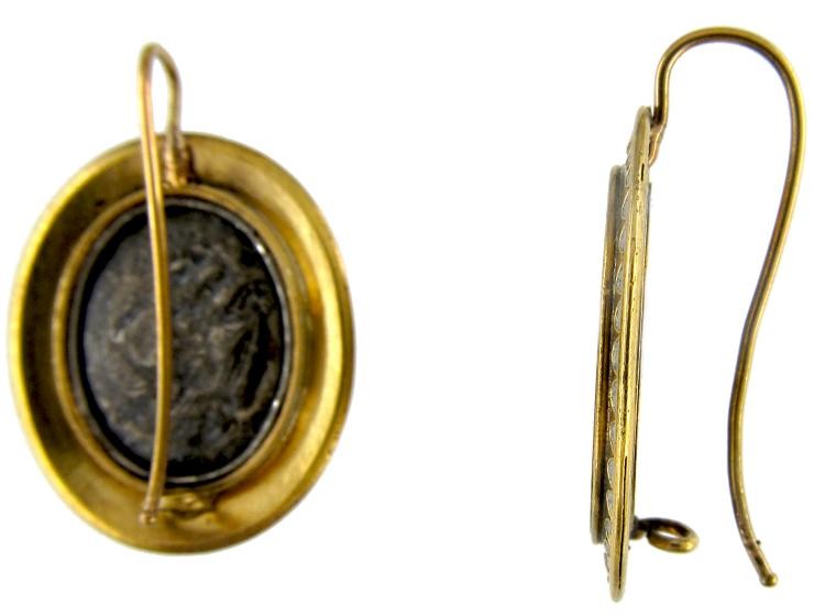 French Gold & Silver Cherub Earrings