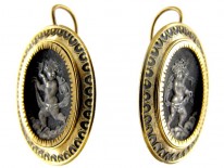 French Gold & Silver Cherub Earrings