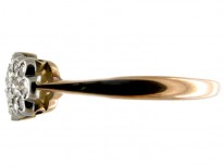 Diamond Triple Cluster 18ct Gold Edwardian Ring