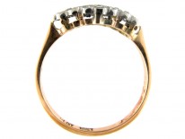 Diamond Triple Cluster 18ct Gold Edwardian Ring