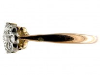 Diamond Triple Cluster 18ct Gold Edwardian Ring