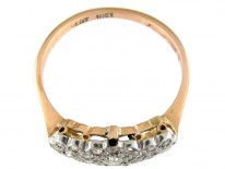 Diamond Triple Cluster 18ct Gold Edwardian Ring