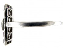 Ruby & Diamond Rectangular Art Deco Ring