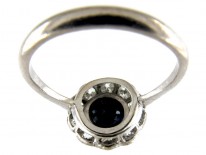 Diamond & Sapphire Edwardian Cluster Ring
