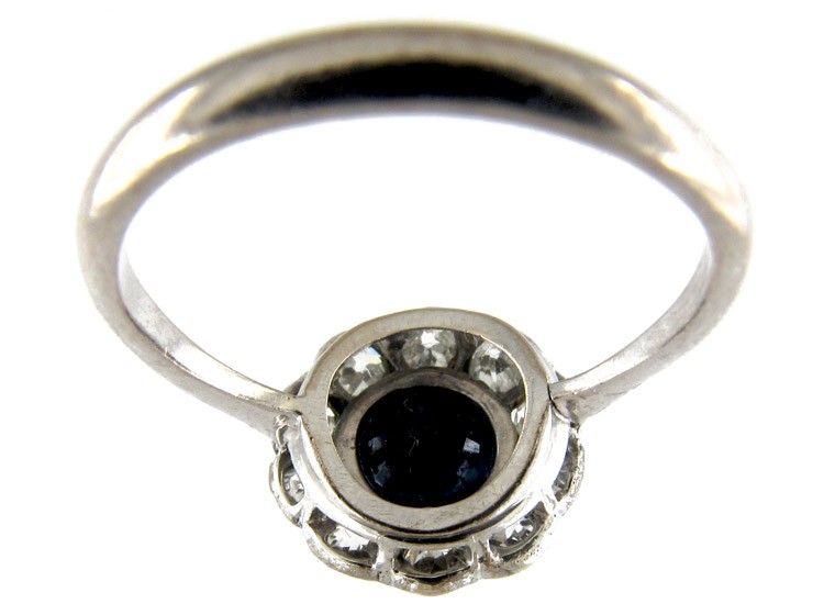 Diamond & Sapphire Edwardian Cluster Ring