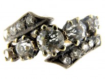 Gold & Platinum Diamond Crossover Ring