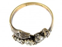 Gold & Platinum Diamond Crossover Ring