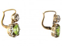Edwardian Peridot & Diamond Earrings