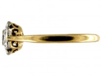 Edwardian Platinum & 18ct Gold Diamond Cluster Ring