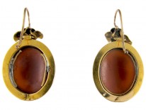 Victorian 15ct Gold Cameo Earrings