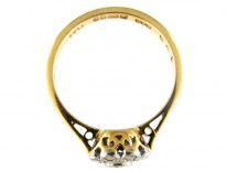Edwardian Platinum & 18ct Gold Diamond Cluster Ring