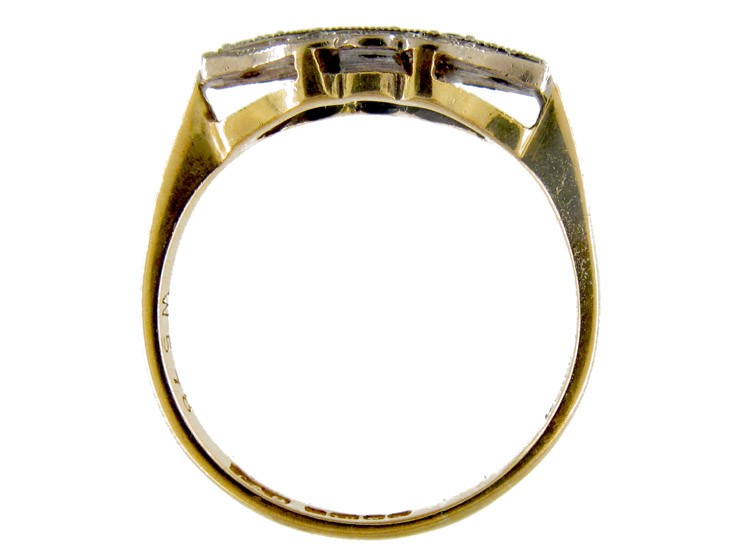 Diamond 18ct Gold & Platinum Art Deco Ring